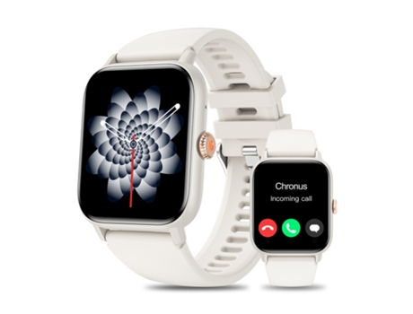 Smartwatch CHRONUS Qs13 Mujeres Reloj Fitness Tracker Call/Atención Con Spo2 para Android Ios Blanco