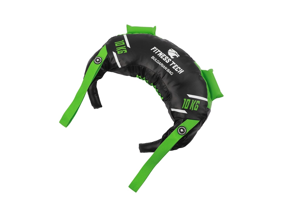 Bolsa búlgara premium para entrenamiento funcional con asas ergonómicas, 10 kg, Fitness Tech
