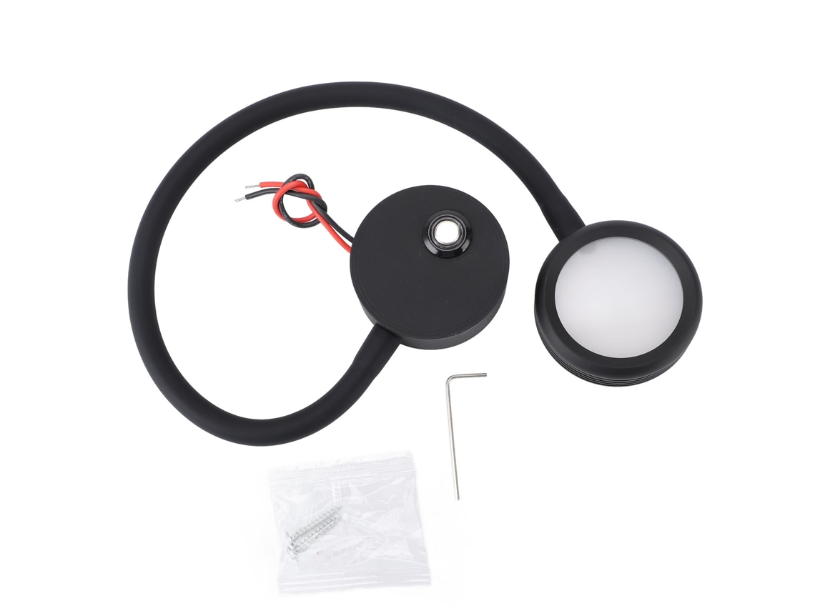 Rebe-luz De Lectura Rv Con Puerto Usb Flexibles Cuello De Cisne Para Barco Yate Luz Cálida Roja Negro Mate