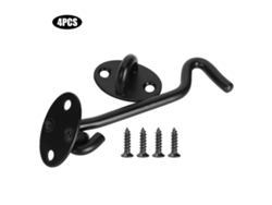 Cerrojo de acero inoxidable negro para puertas y ventanas, accesorio de ferretería para el hogar.