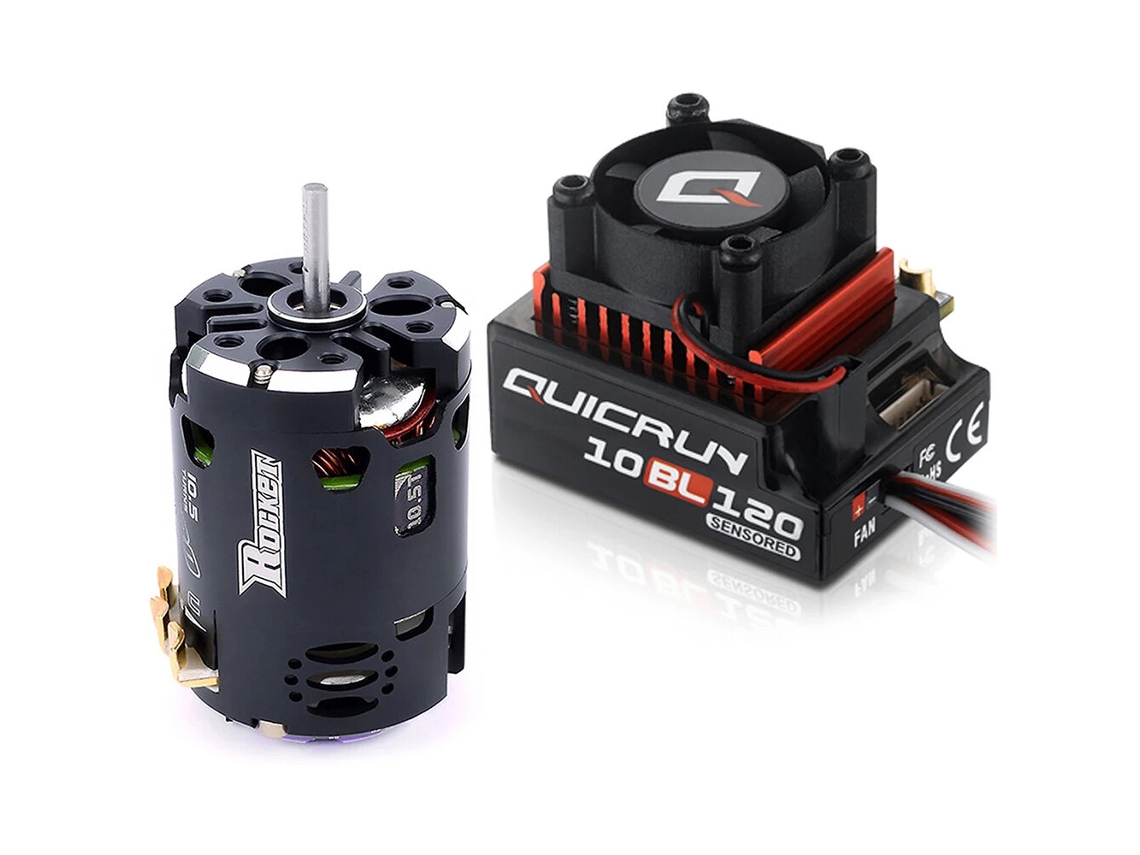 Motor ESC Rocket 540 V3 con sensor y sin escobillas 10bl120 G2 de Hobbywing para coche de derrape RC 1/10