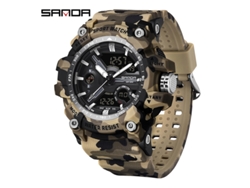 Reloj Electrónico De Moda (camuflaje Amarillo Y Negro) Con Acabado Luminoso, Resistente Al Agua, A Prueba De Golpes Y Con Alarma.
