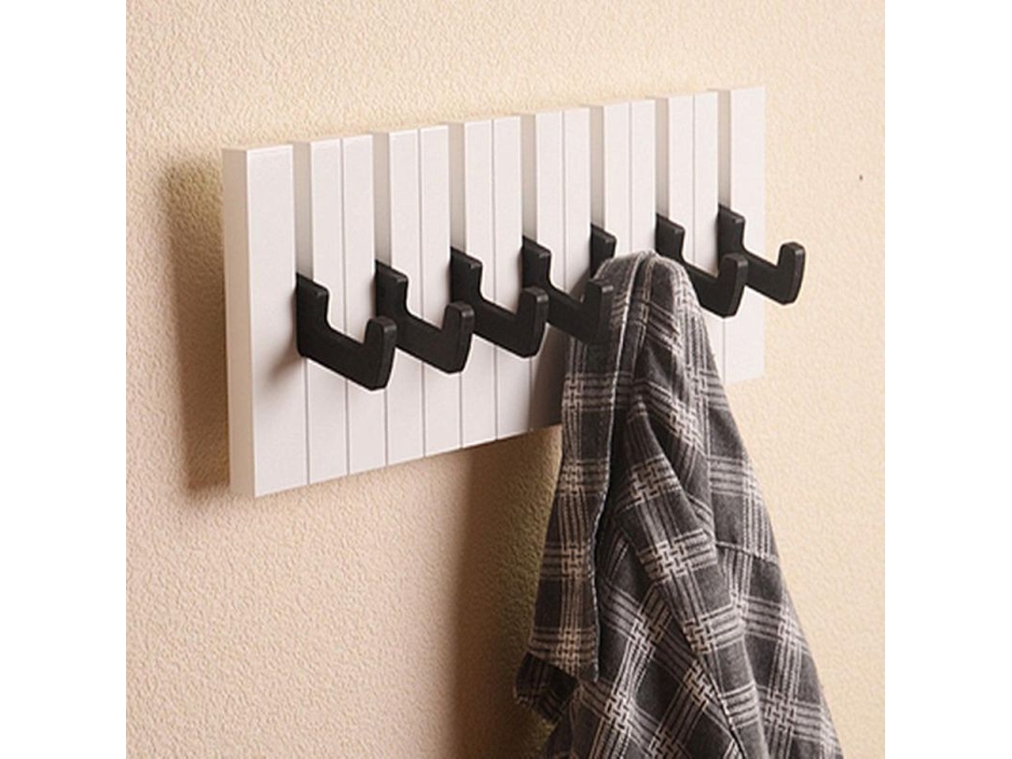 2026-repisa De Pared De Madera Con Ganchos Diseño Piano Para Abrigos Sombreros Decoración Hogar 40cm