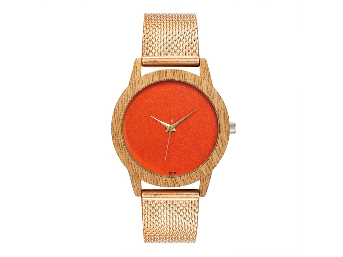 Elegante Reloj Analógico Clásico De Cuarzo Con Correa De Malla Para Mujer Y Hombre (oro Rosa)