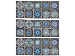 30 Pegatinas Autoadhesivas De Pvc Impermeables Con Diseño De Mandala Para Pared, 10x10 Cm, Para Cocina Y Baño.