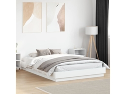 Estructura De Cama Con Luces Led Blanco 160x200 Cm