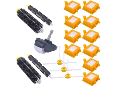 Juego de piezas de repuesto de cerdas Roomba, cepillo lateral de percusión flexible, filtro Hepa para Irobot Roomba Serie 700, accesorios para aspi...