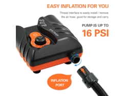 Bomba De Aire Eléctrica De 16 Psi Con 6 Boquillas Para Tablas De Paddle Surf Y Botes Inflables, 12 V De Alta Presión.