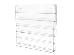 Estante para esmaltes de uñas de pared, gran capacidad de almacenamiento, transparente.