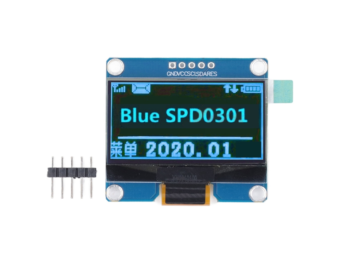 Módulo De Pantalla Oled Ips 1.54 Pulgadas 128x64 Spi Iic Spd0301 Interfaz Azul Diy Digital
