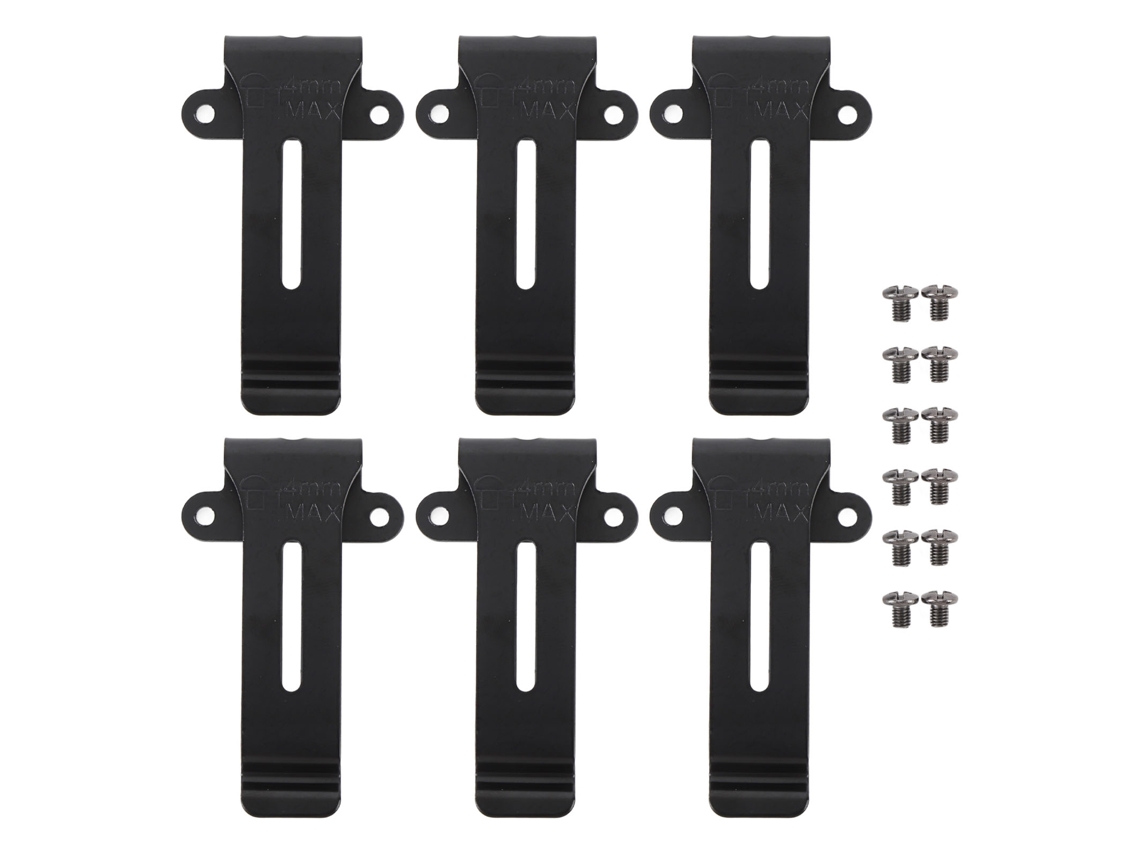 6 Clips Para Cinturón Para Radio Linton Lt-6100 Con Tornillos, Clips De Repuesto De Metal De Alta Resistencia.