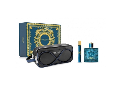 VERSACE Eros Pour Homme Eau De Perfume Spray 100ml Set 3 Piezas