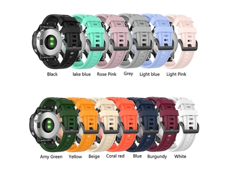 Correa para garmin fenix 7s correa de reloj de silicona de color puro blanco VENISYMLIS