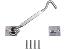 Pestillo De Puerta De Acero Inoxidable Para Cabina, Garaje Y Shed, 20.8 Cm, Plata, Con Tornillos