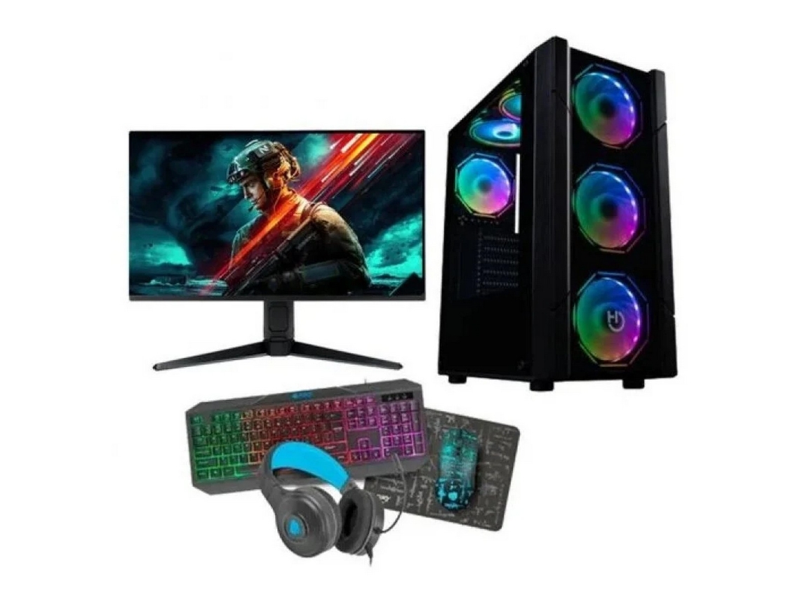 Desktop PC RACING Pack Pc Gaming Amd Ryzen 3 3200G/16Gb/1Tb256Gb Ssd Pantalla 24 Fullhd Combo Gaming