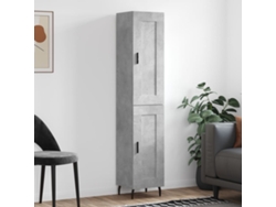 Aparador De Madera Contrachapada Gris Hormigón 34,5x34x180 Cm
