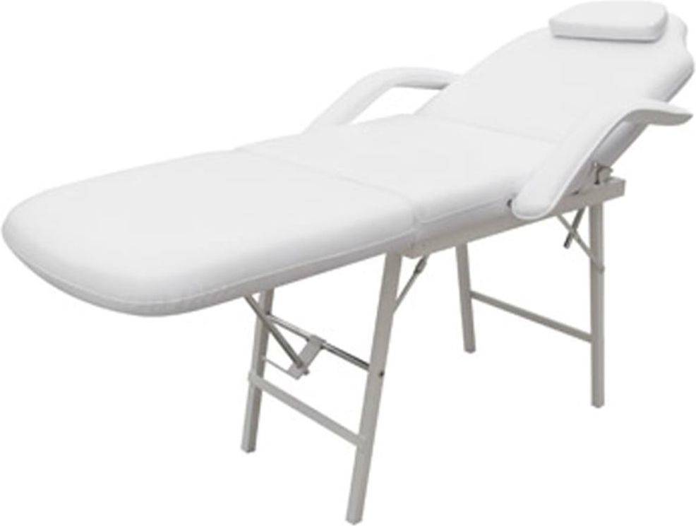 Vidaxl Camilla Esteticien masaje ajustable blanca tratamiento de belleza silla con respaldo y 31