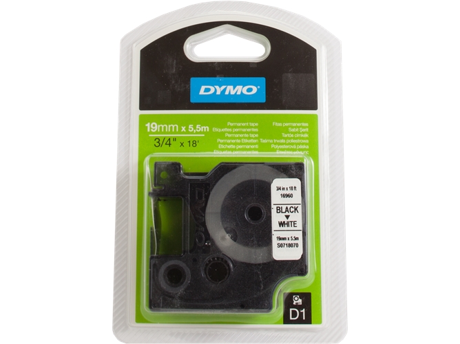 Cinta Etiquetas DYMO D1 19MMX5.5M