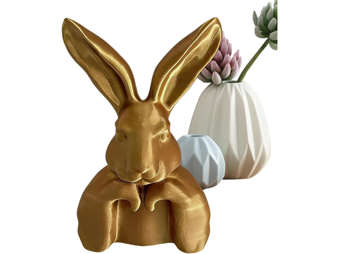 Conejo De Pascua: Linda Decoración De Mesa, Figura Festiva De Las Fiestas De Primavera, Decoración De Temporada En