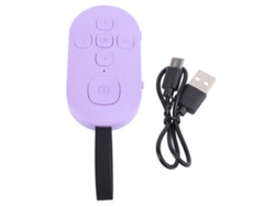 Controle Remoto Bt Para Tiktok Mudador De Páginas Câmera Obturador Foto Vídeo Celular Tablet Roxo