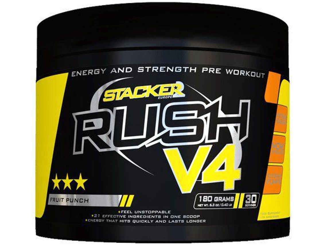 Complemento Alimentar STACKER2 EUROPE Stacker2 Europe Rush V4 Laranja Tangerina 180 g