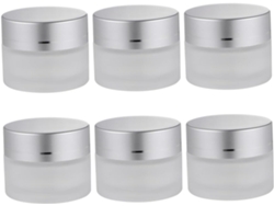 Juego De 6 Tarros De Cristal Para Crema, Tarros De Cristal Semitransparentes Con Tapa Para Maquillaje.