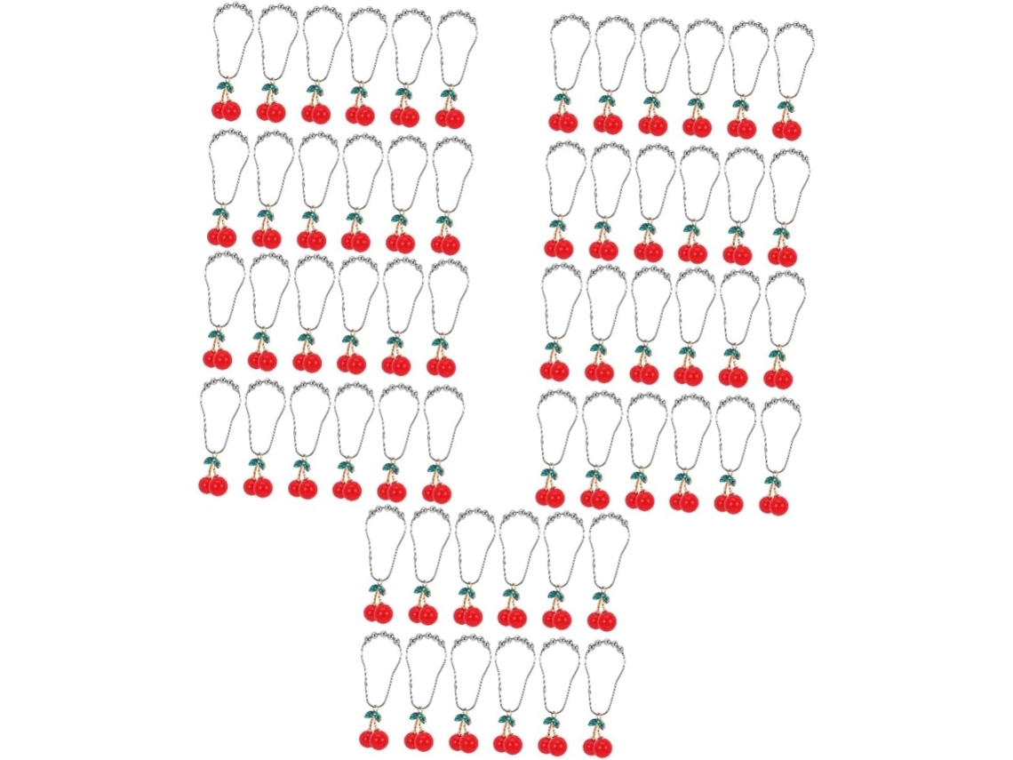 Juego de 60 ganchos decorativos para cortina de ducha con estampado de flores de cerezo. Ganchos decorativos para Vayotoy.
