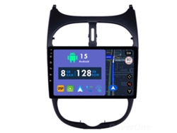 Coche Radio Android Auto Autoradio 8GB RAM 128G ROM CarPlay Navegación GPS Pantalla Táctil RoverOne para Peugeot 206 1998 - 2012 