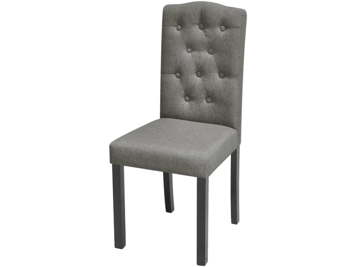 Pack 4 Uds Sillas De Comedor | Silla De Comida | Silla De Cocina Giratorias Tela Gris Wsd189699