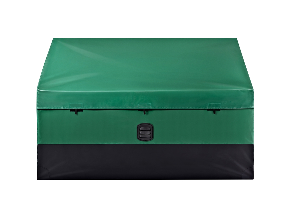 Caja de almacenamiento Succebuy de 100 galones para exteriores, lona de polietileno, color verde