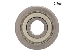 2026velora-2pcs Cojinete Guía De Rodillos Dobles Lv20/10 Acero Ranura 10mm Pasador 30mm Od 14mm Grosor