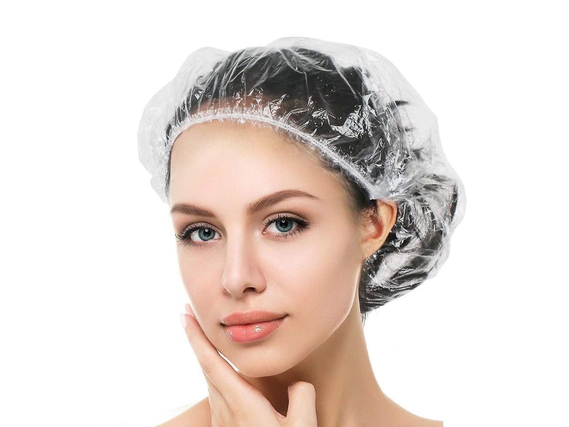 100 Gorros De Ducha Desechables, Más Grandes Y Gruesos, Impermeables Para Mujeres, Spa, Hogar Y Hotel.
