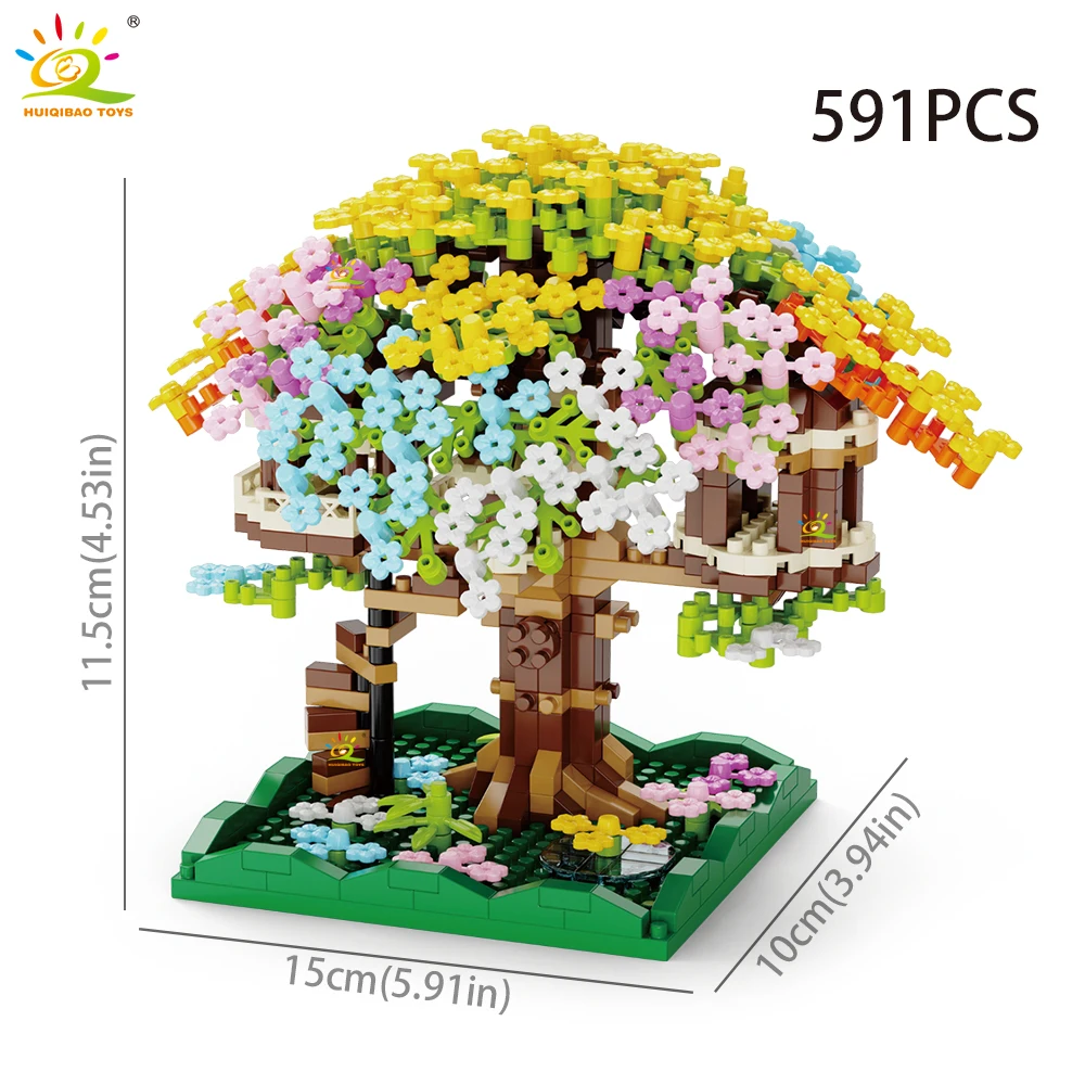 Casa En Miniatura Moc De Bloques De Construcción Para Construir Una Casa Florida De Verano.