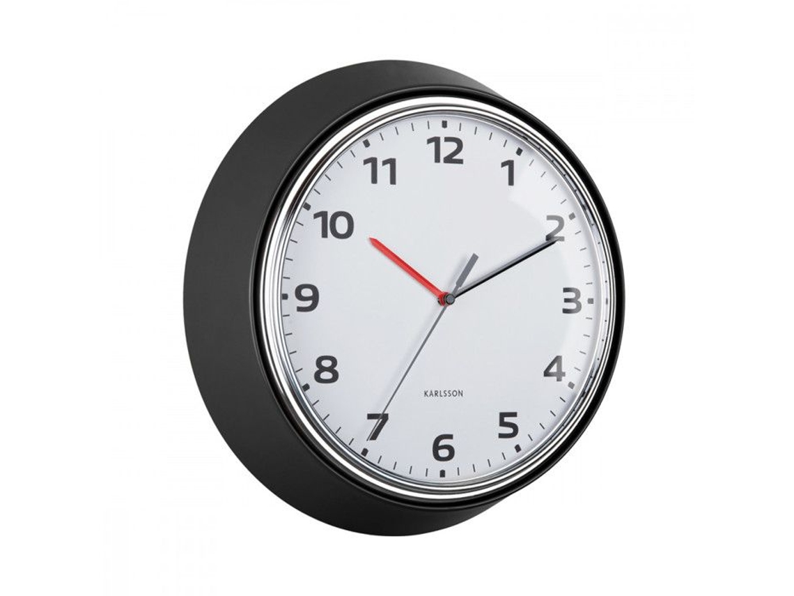 Reloj de pared retro moderno D34Cm Tiempo presente Negro TIEMPO PRESENTE