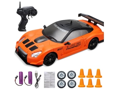 2.4G Alta Velocidad Drift Rc Coche 4WD Juguete Control Remoto AE91 Modelo GTR Vehículo Coche naranja