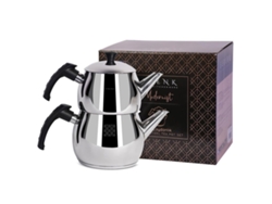 Hervidor de agua Serenk Modernist de acero inoxidable de 1 L + 1,5 L, apto para inducción.