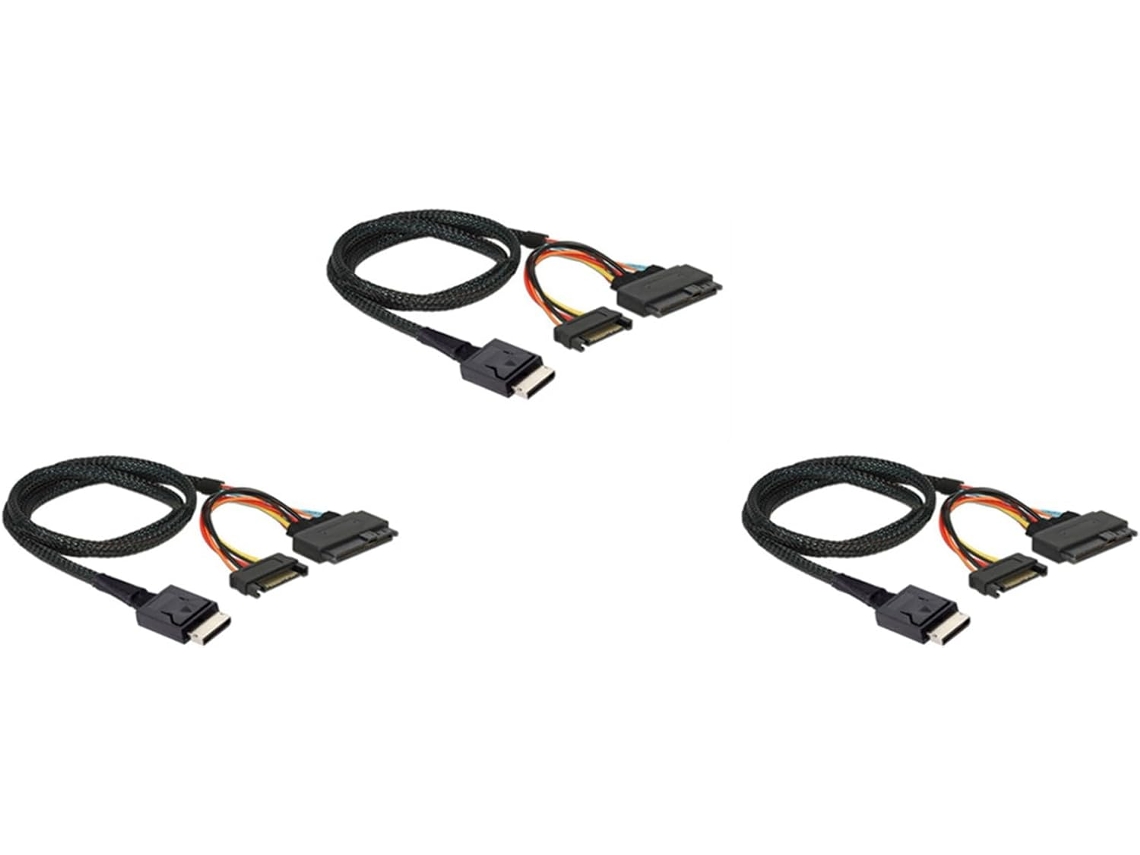 Cable Para Servidor Oculink Sff 8611 4i A Pcie Sff 8639 U 2 Nvme Sata 15p Macho (3x Gen 4)