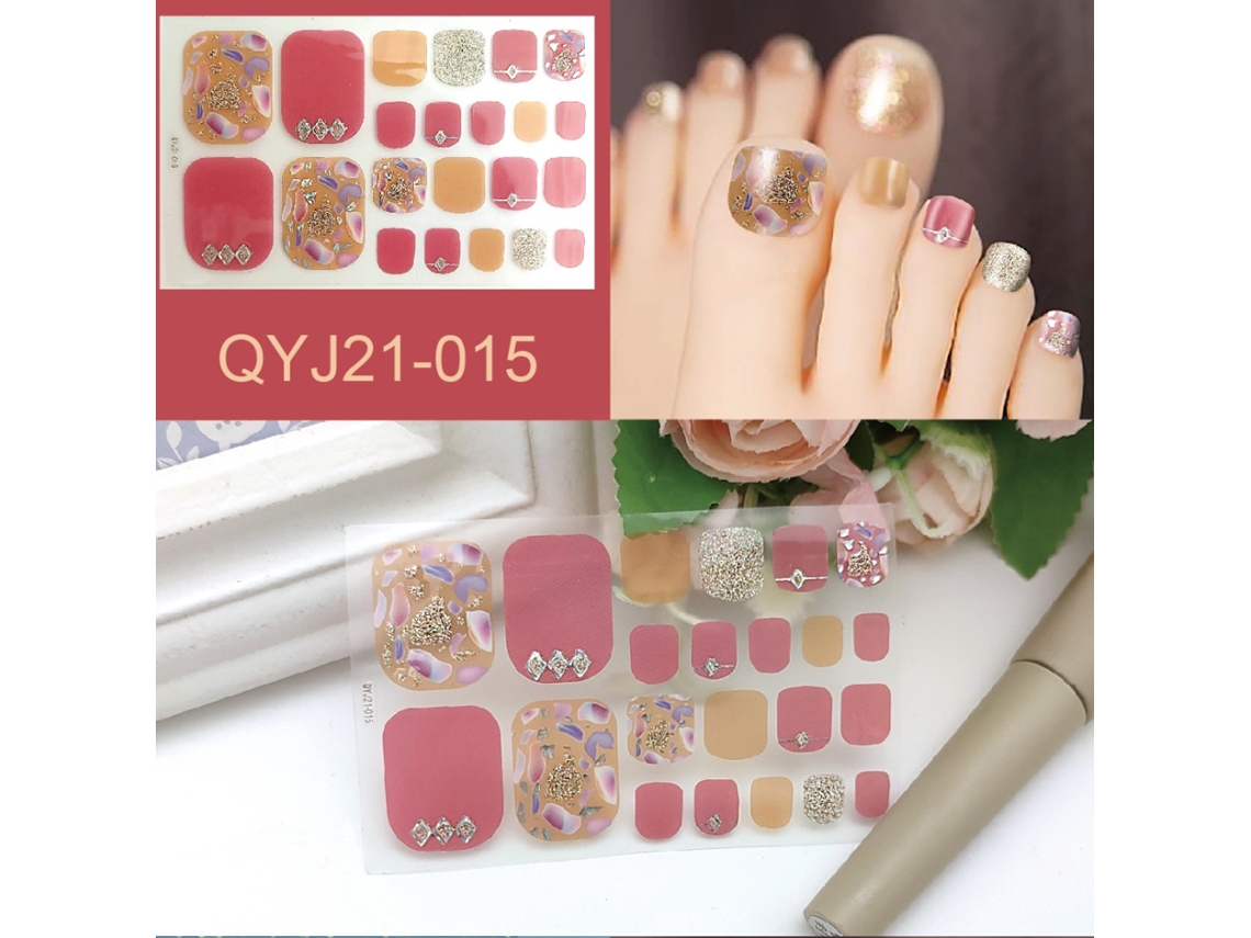 Pegatinas Decorativas De Moda Para Uñas De Los Pies Para Mujeres Y Niñas - Arte De Uñas Resistente Al Agua