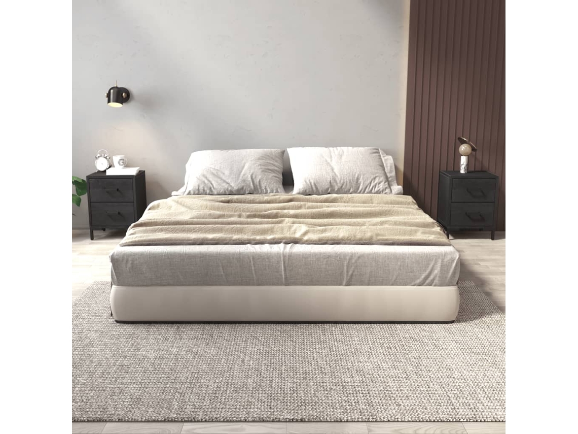 Mesitas de Noche LOVELY HOME Mesinha 2 Pcs 36X30X45 Cm Madeira Pinho Maciça Preto