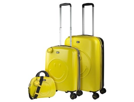Juego De Maletas Pc SMILEY ORIGINALS SMILEY ORIGINALS amarillo-negro (44X61x27 Cm - 63L)
