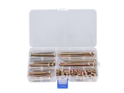 Kit de tornillos de cabeza abombada M6 con tuercas, martillo y llave hexagonal | Sin marca