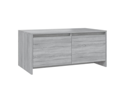 Mesa de centro Sonoma MAISON EXCLUSIVE, con detalles en madera gris (90 x 50 x 41,5 cm)