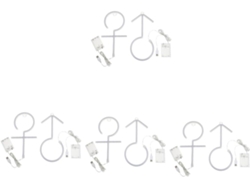 Lámpara De Pared Led De Neón De 8 Piezas Con Logotipo, Luz De Género, Rosa Y Azul, Funciona Con Usb O Pilas.