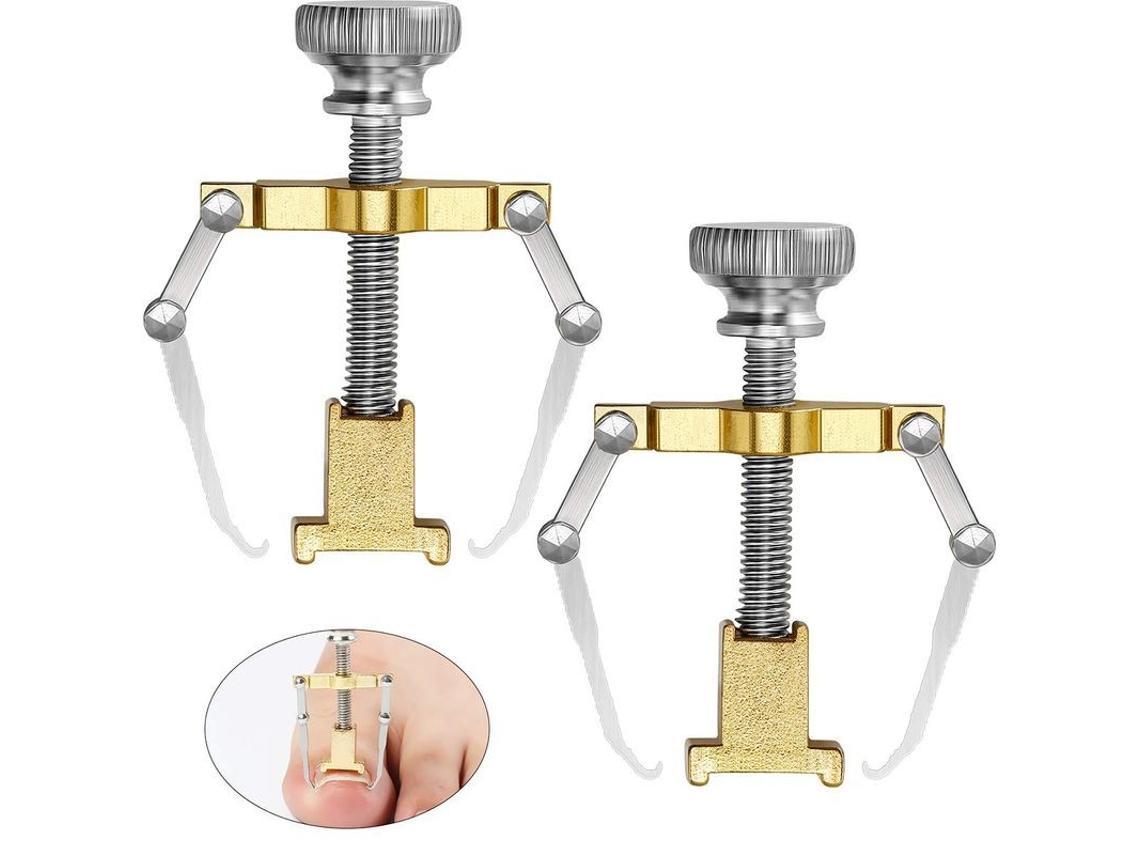 Herramienta De Acero Inoxidable De 2 Piezas Para El Cuidado De Los Pies Con Uñas Encarnadas