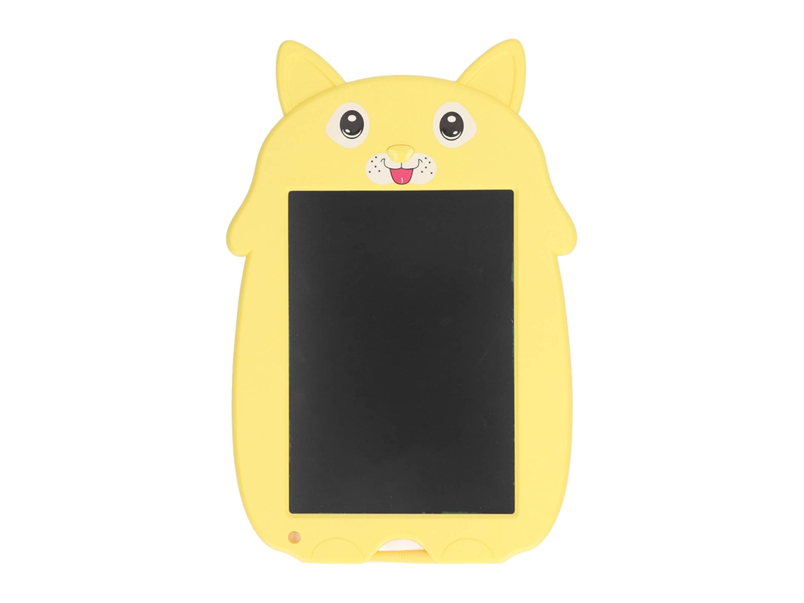 Tableta De Escritura Lcd Reutilizable Y Colorida Para Niños, Con Forma De Perro Amarillo.