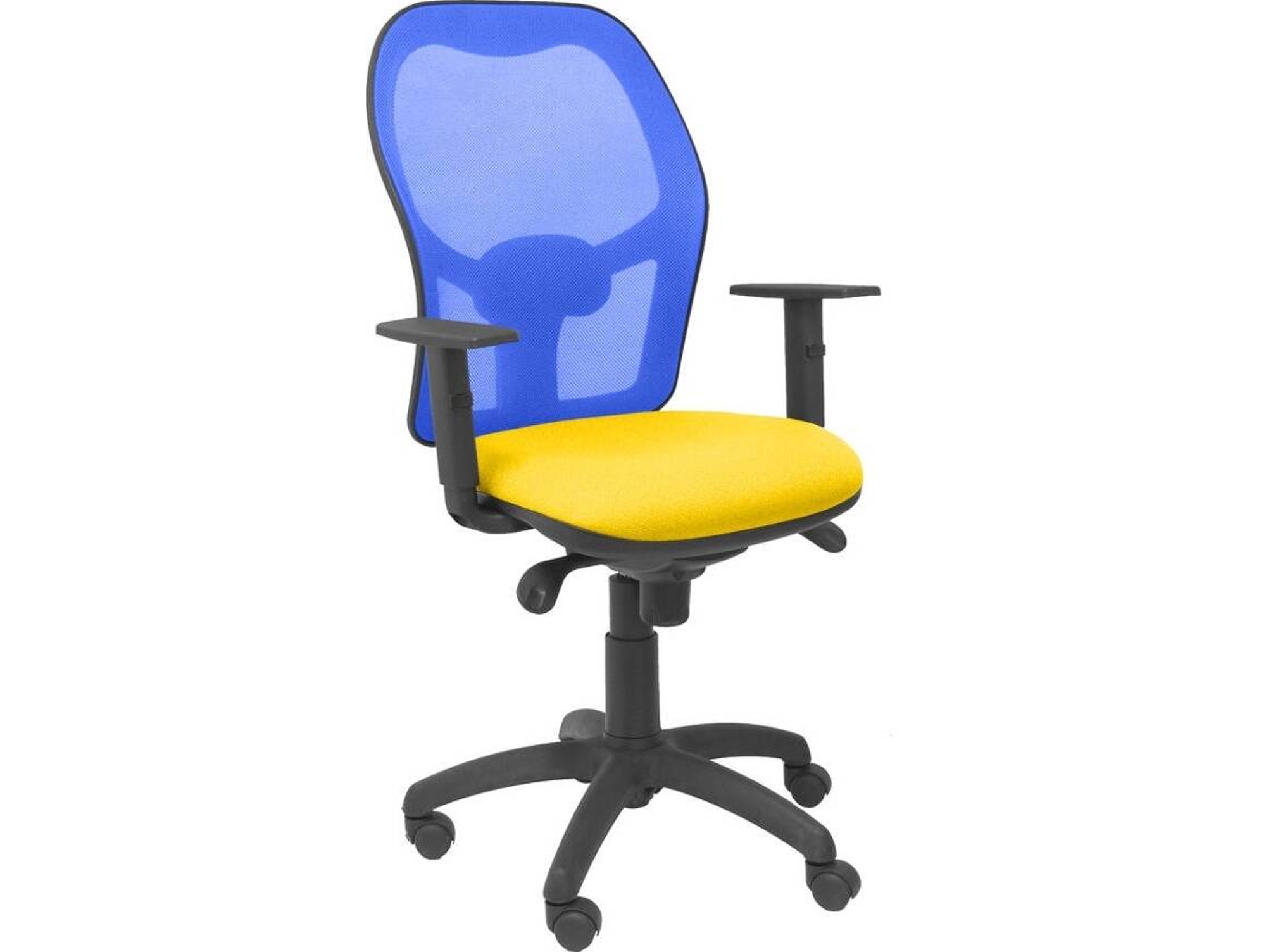 Silla de Escritorio Operativa PYC Jorquera Amarillo A (Brazos Ajustables - Malla)
