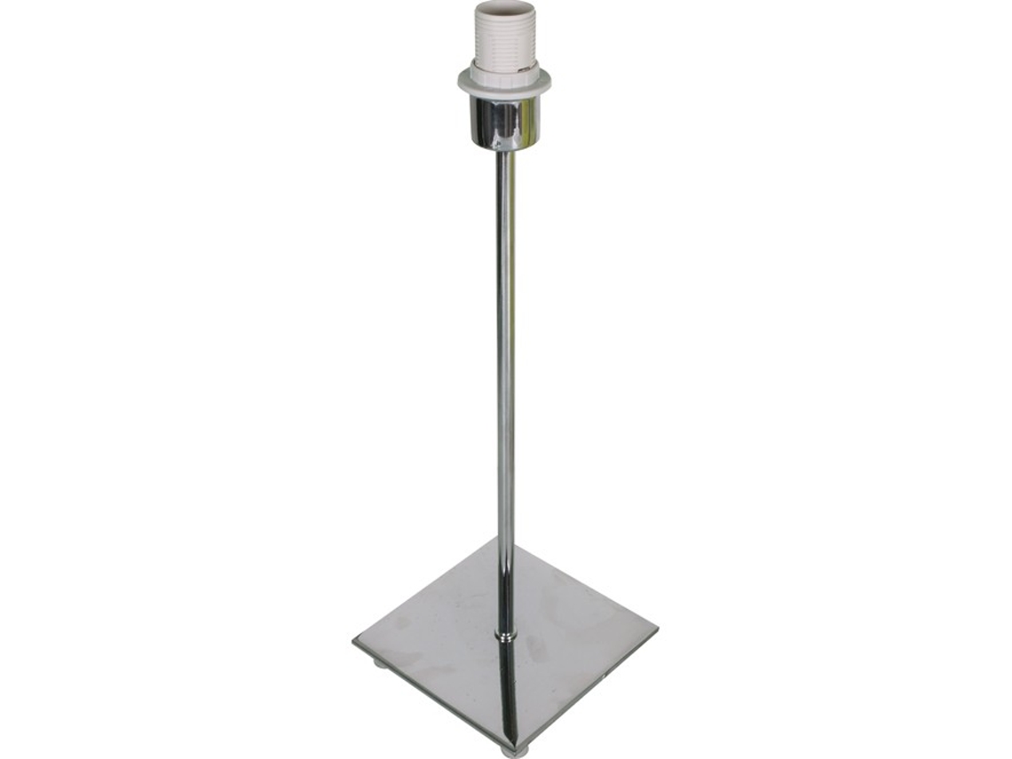 Base para Lámpara de Mesa Pic Cuadrado 1Xe14 C.13Xl.13Xalt.40Cm Cromado FERRIMEX