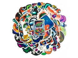 50 Pegatinas Impermeables Con Dibujos Animados Para Maletas Y Portátiles - Regalo Para Niños