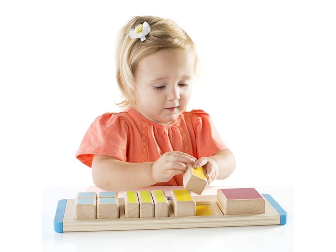 Juego educativo de madera con fracciones cuadradas de Guidecraft