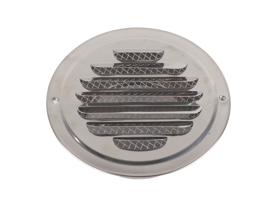 Rejilla De Ventilación Redonda De Acero Inoxidable Para Montaje En Pared Con Malla Antiinsectos Y Cubierta De Ventilación.
